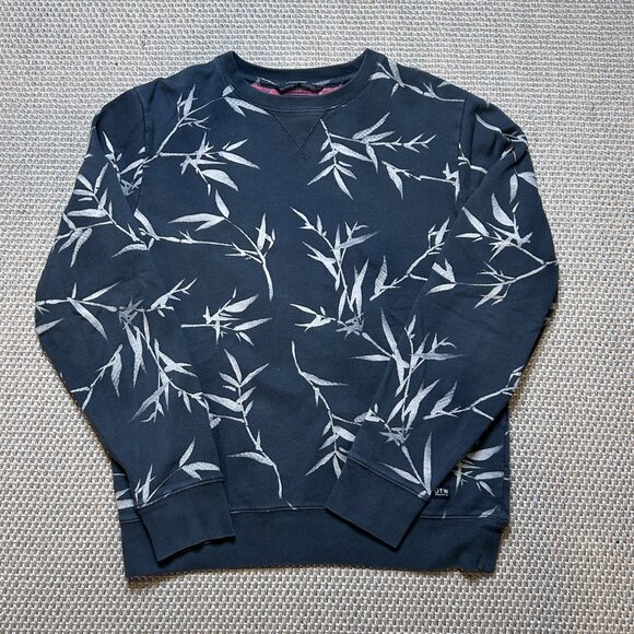 Vans Off the Wall (OTW) Sweatshirt with Bamboo Leaf Print 100% Cotton - Picture 1 of 9